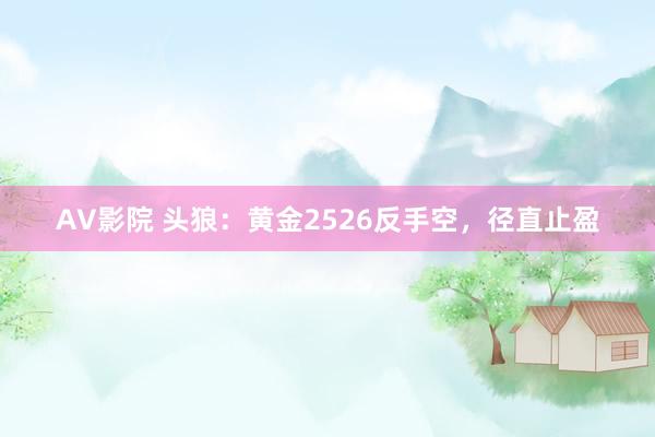 AV影院 头狼：黄金2526反手空，径直止盈