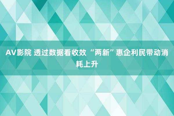 AV影院 透过数据看收效 “两新”惠企利民带动消耗上升