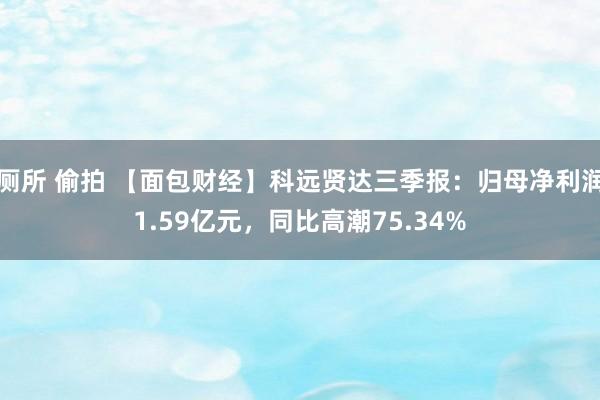 厕所 偷拍 【面包财经】科远贤达三季报：归母净利润1.59亿元，同比高潮75.34%