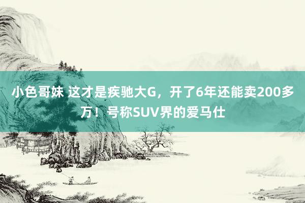 小色哥妹 这才是疾驰大G，开了6年还能卖200多万！号称SUV界的爱马仕