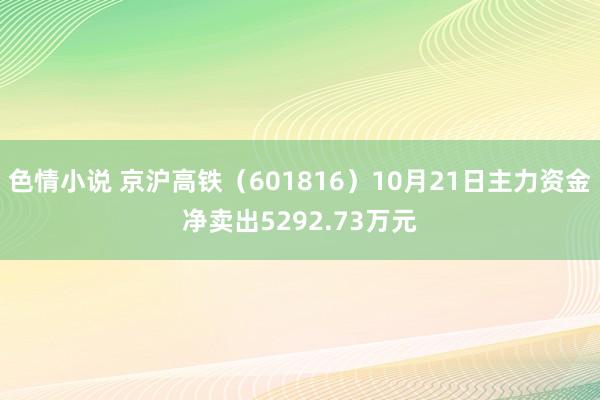 色情小说 京沪高铁（601816）10月21日主力资金净卖出5292.73万元