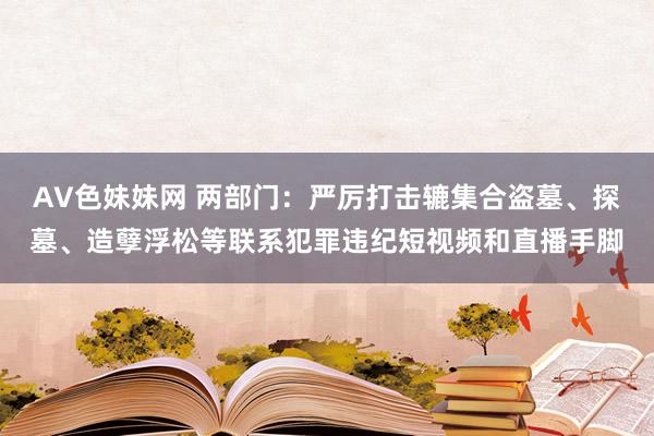 AV色妹妹网 两部门：严厉打击辘集合盗墓、探墓、造孽浮松等联系犯罪违纪短视频和直播手脚