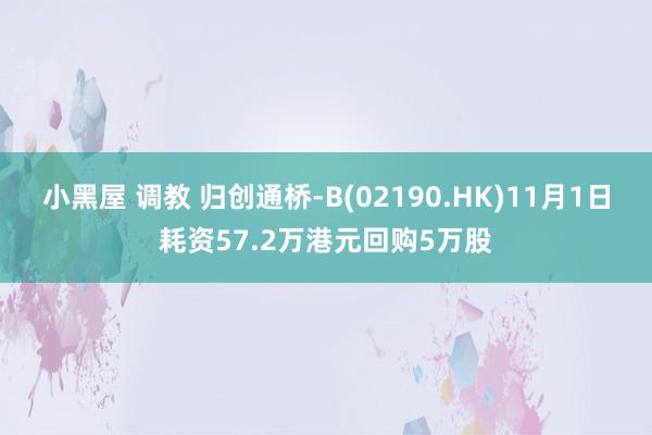 小黑屋 调教 归创通桥-B(02190.HK)11月1日耗资57.2万港元回购5万股