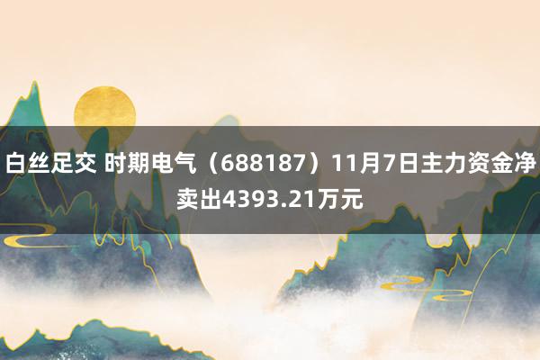 白丝足交 时期电气（688187）11月7日主力资金净卖出4393.21万元