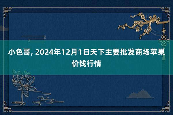 小色哥， 2024年12月1日天下主要批发商场苹果价钱行情