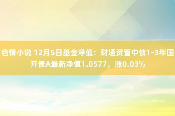 色情小说 12月5日基金净值：财通资管中债1-3年国开债A最新净值1.0577，涨0.03%