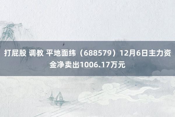 打屁股 调教 平地面纬（688579）12月6日主力资金净卖出1006.17万元