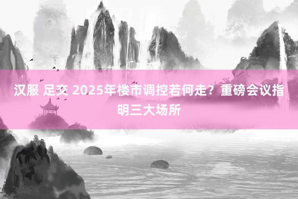 汉服 足交 2025年楼市调控若何走？重磅会议指明三大场所