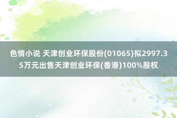 色情小说 天津创业环保股份(01065)拟2997.35万元出售天津创业环保(香港)100%股权