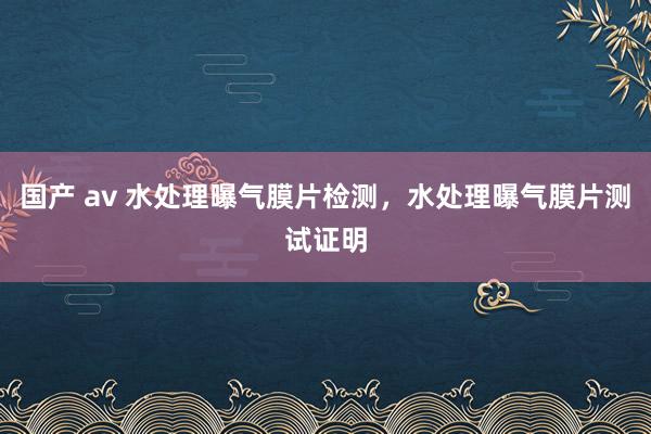 国产 av 水处理曝气膜片检测，水处理曝气膜片测试证明