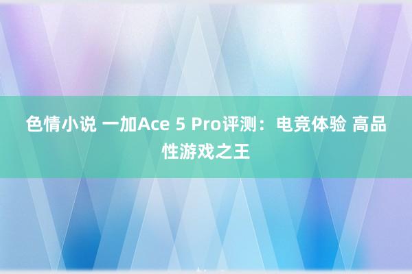 色情小说 一加Ace 5 Pro评测：电竞体验 高品性游戏之王