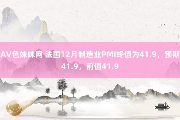 AV色妹妹网 法国12月制造业PMI终值为41.9，预期41.9，前值41.9