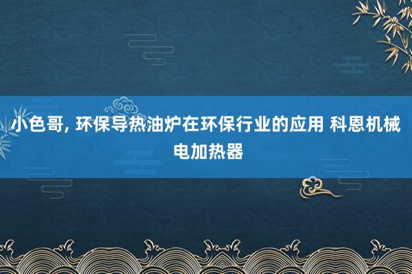 小色哥， 环保导热油炉在环保行业的应用 科恩机械 电加热器