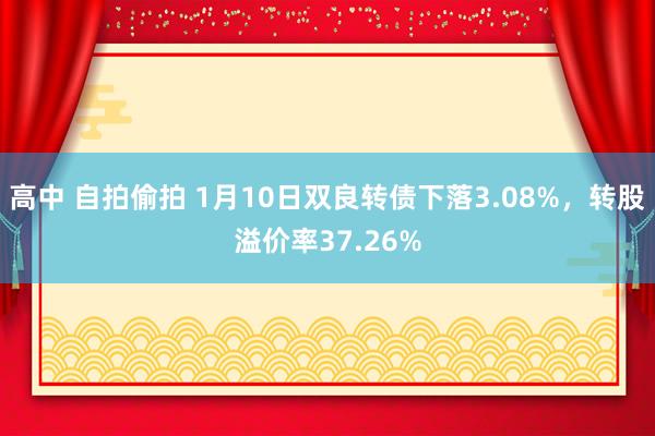 高中 自拍偷拍 1月10日双良转债下落3.08%，转股溢价率37.26%